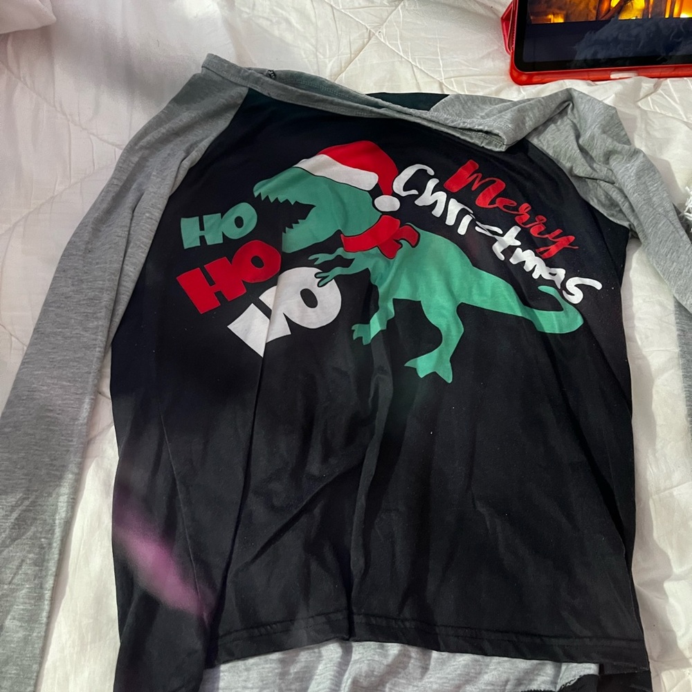 Dinosaur Christmas Long Sleeve Shirt